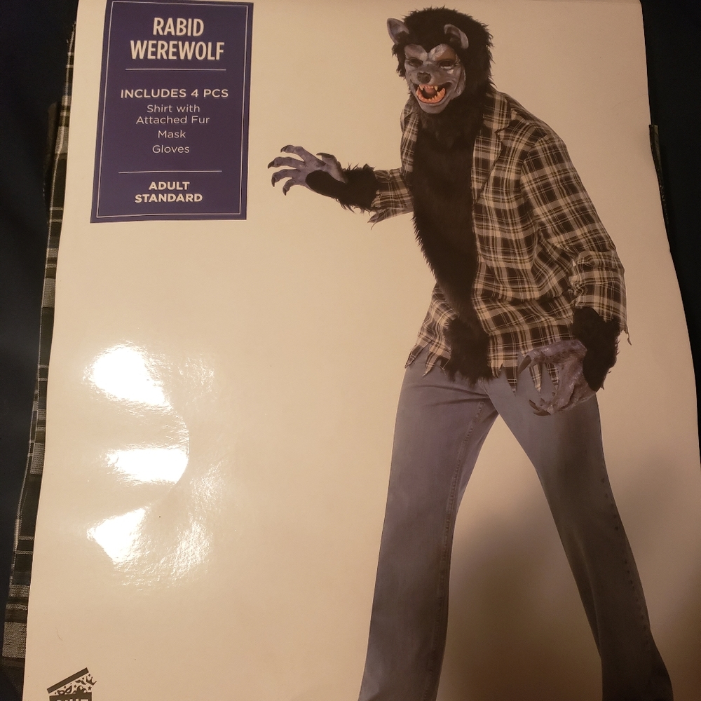 Men's Halloween costume werewolf, One size fits most